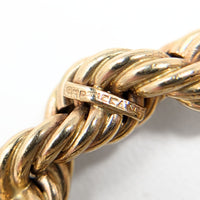 Tiffany & Co Vintage 14K Gold Solid Rope Wreath Brooch