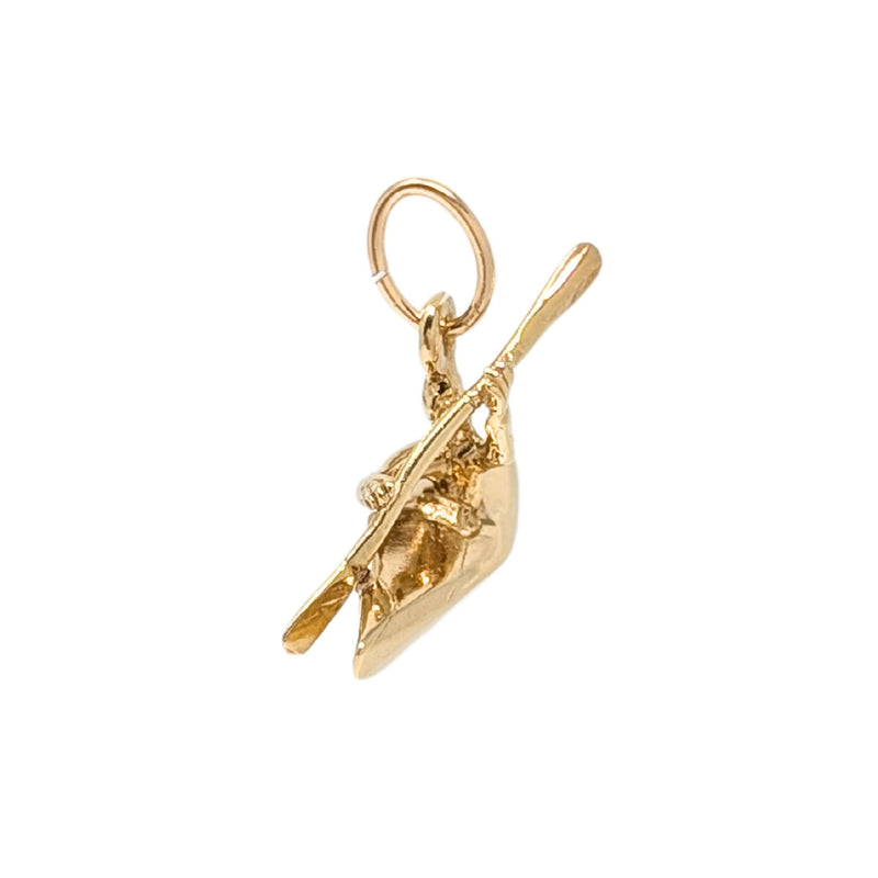 14K Gold Kayaking Charm