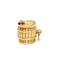 14K Gold Bourbon Barrel Charm