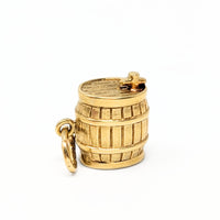 14K Gold Bourbon Barrel Charm