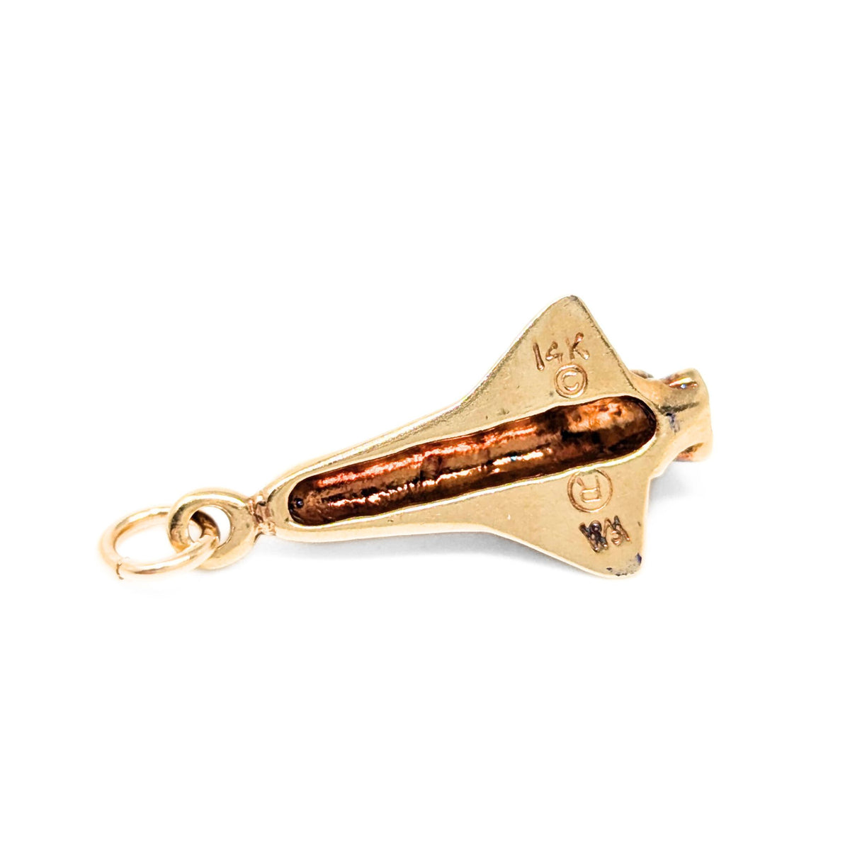 14K Gold Space Shuttle Charm