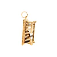 18K Gold Green Parthenon Charm