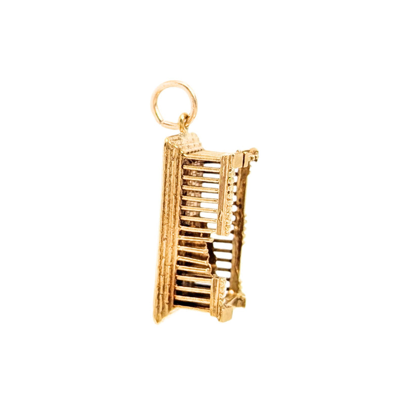 18K Gold Green Parthenon Charm