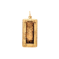 18K Gold Green Parthenon Charm