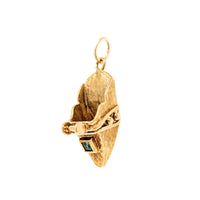 18K Gold & Emerald Bull Fighters Boot Charm