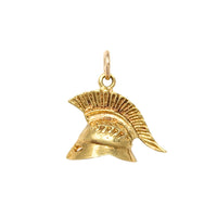 18K Gold Gladiator Helmet Charm