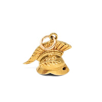 18K Gold Gladiator Helmet Charm