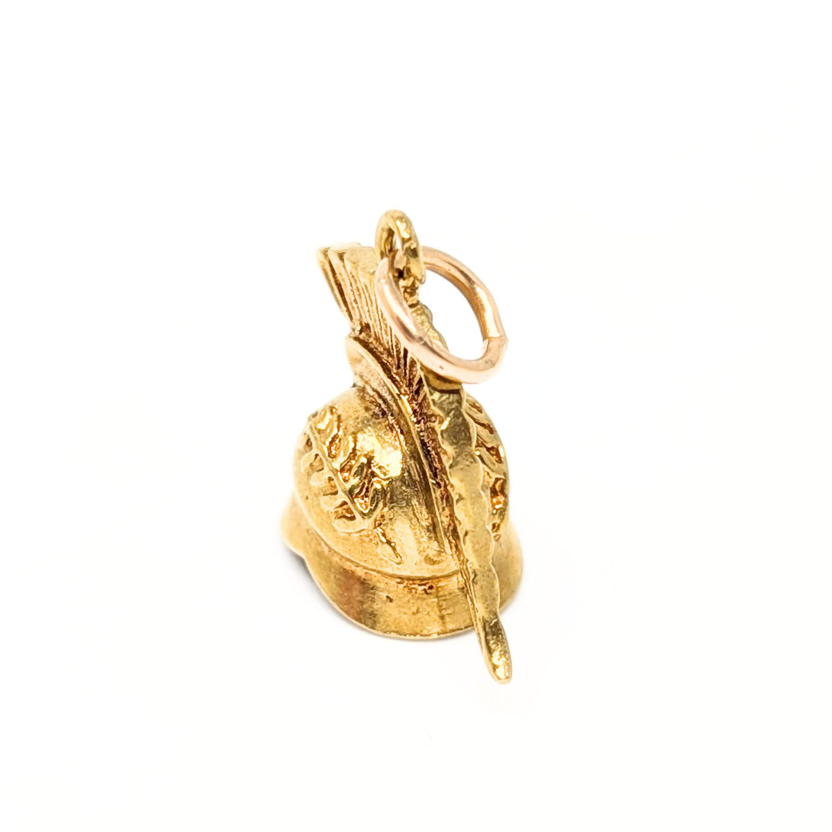 18K Gold Gladiator Helmet Charm