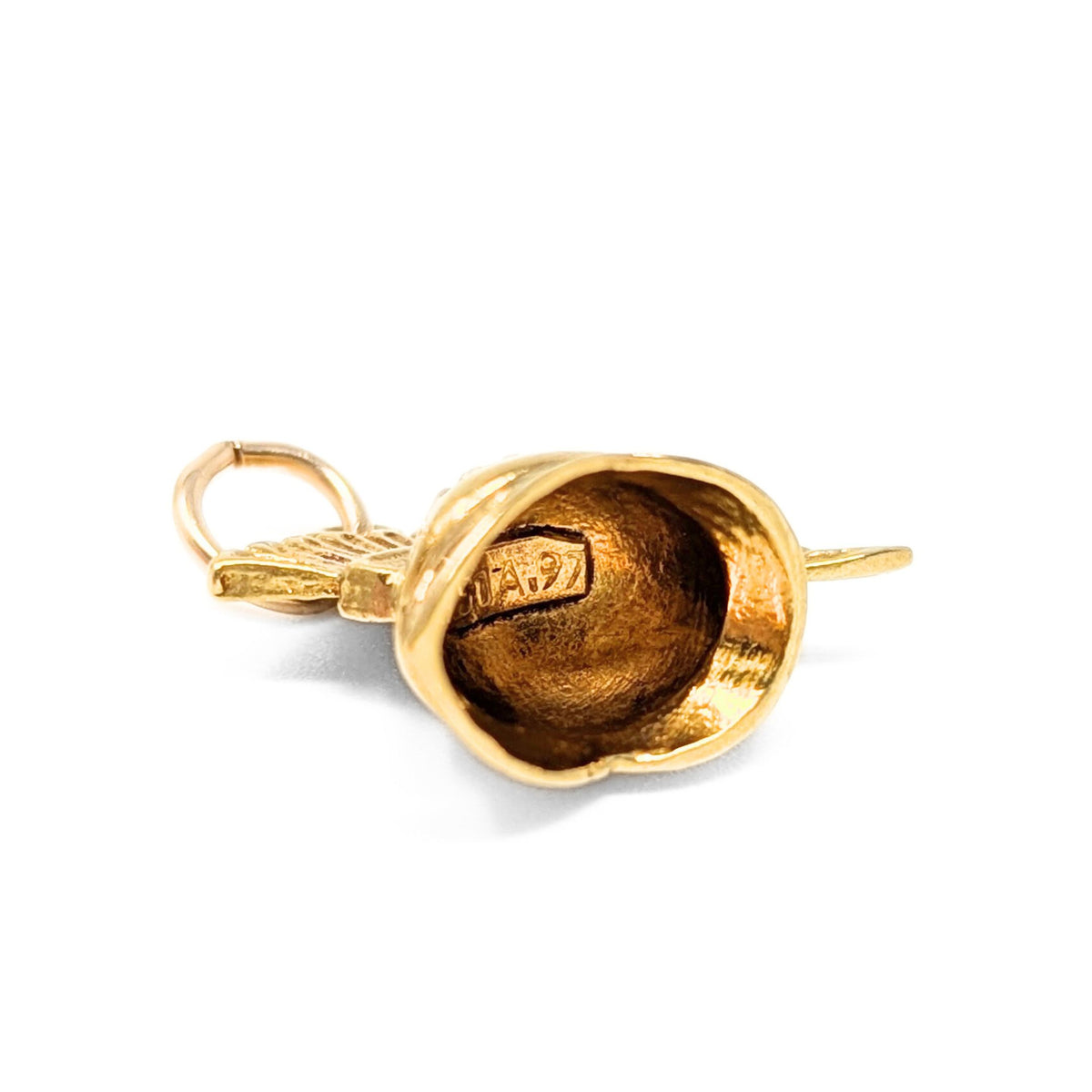 18K Gold Gladiator Helmet Charm