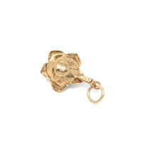 14K Gold & Diamond Rose Charm