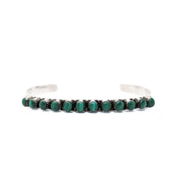 P. D. Coonsis Sterling Silver & Malachite Cuff Bracelet