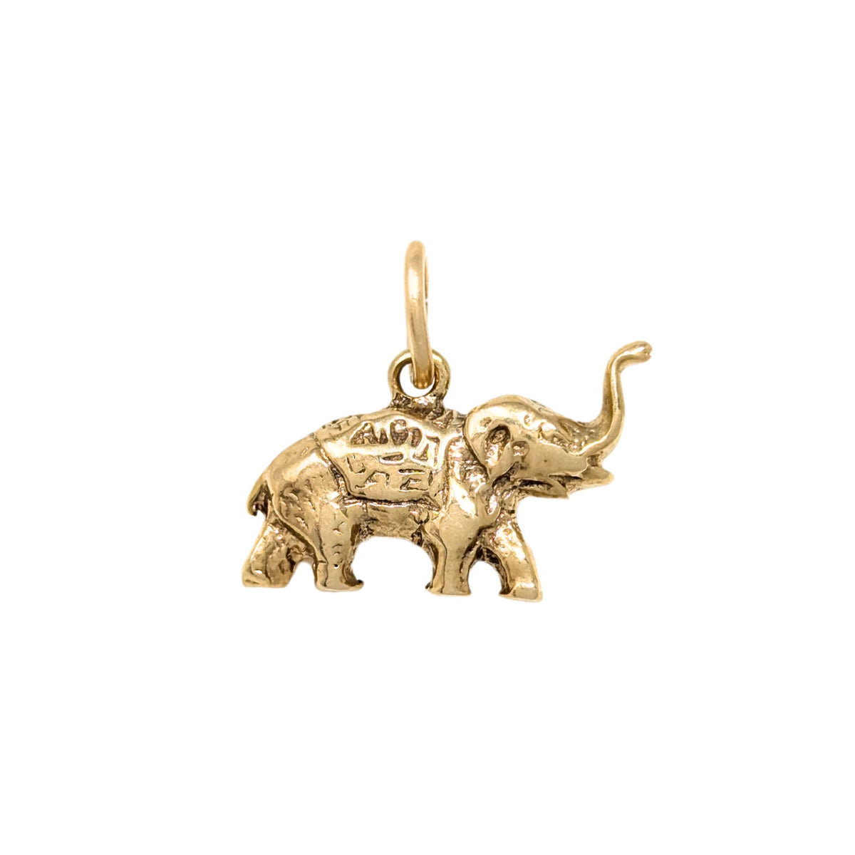 14K Gold Elephant Charm