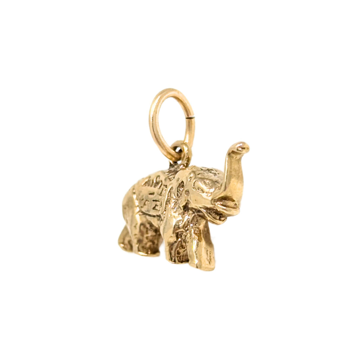 14K Gold Elephant Charm