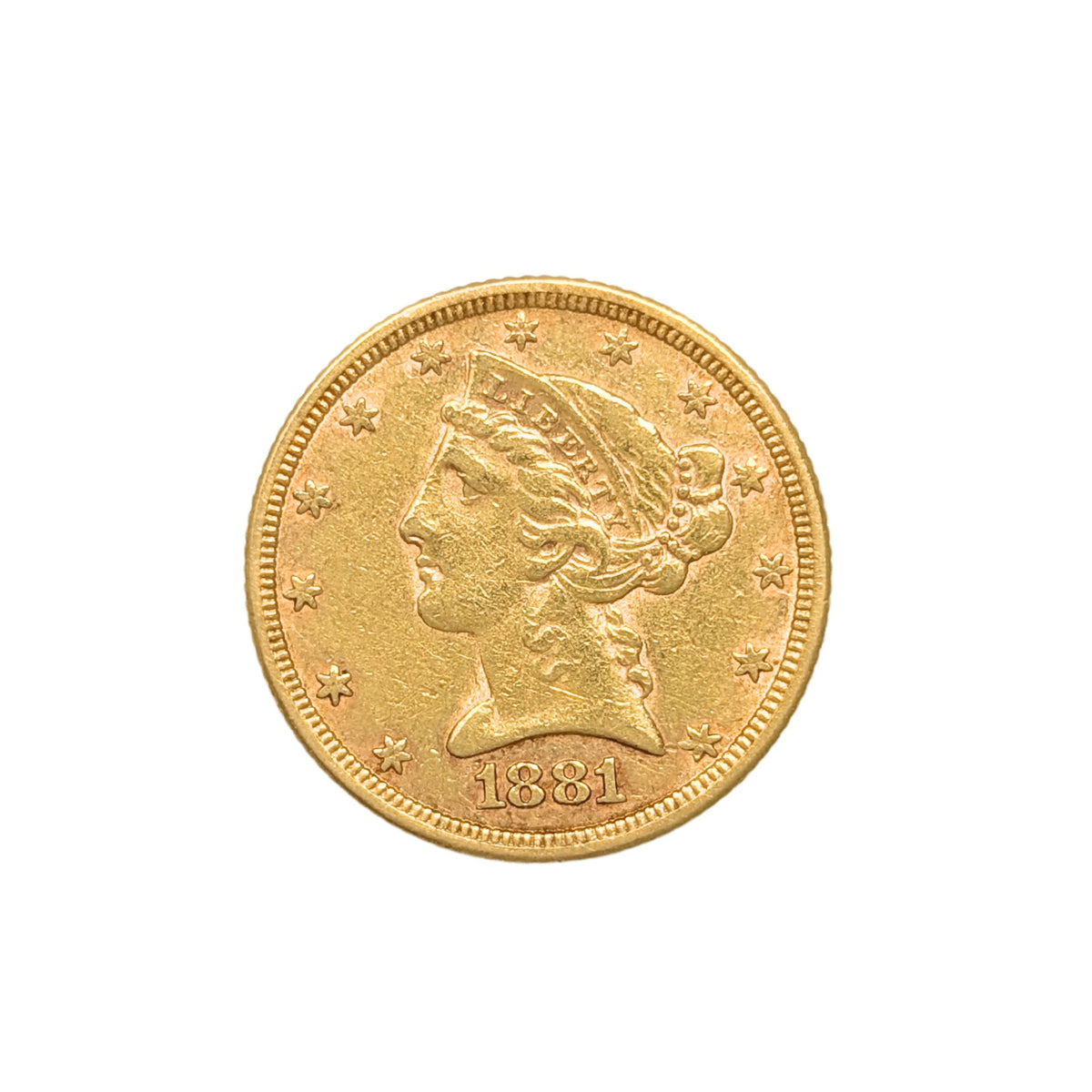 1881 $5 Gold Liberty