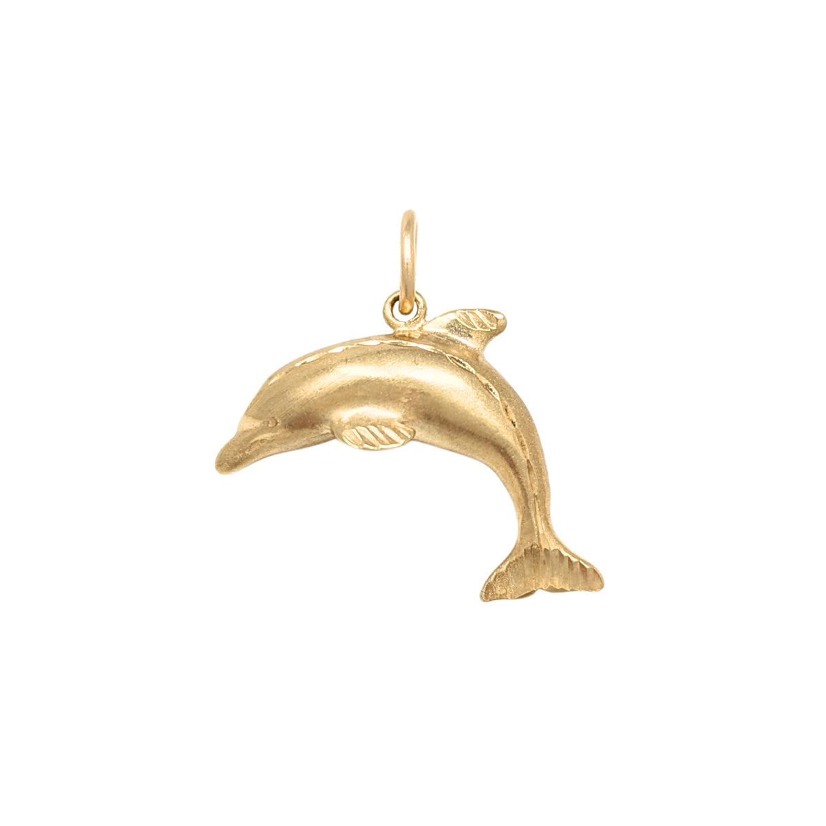 14K Gold Dolphin Charm