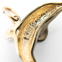 14K Gold Dolphin Charm