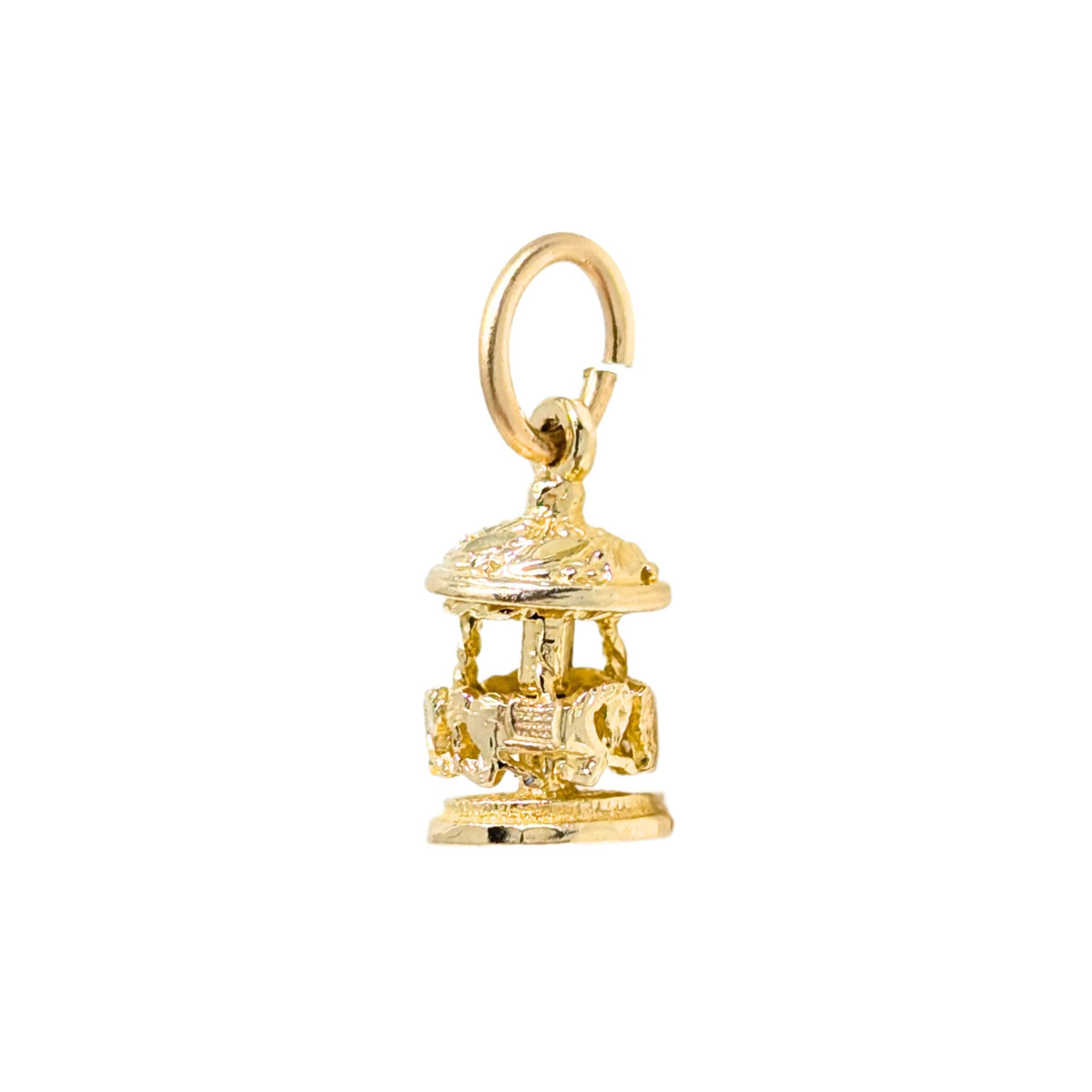 14K Gold Carousel Charm