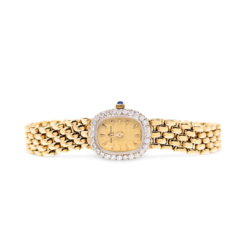 Baume & Mercier Ladies 14K Gold/ Diamond Quartz Watch