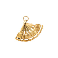 18K Gold Fan Charm/Pendant