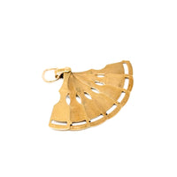 18K Gold Fan Charm/Pendant