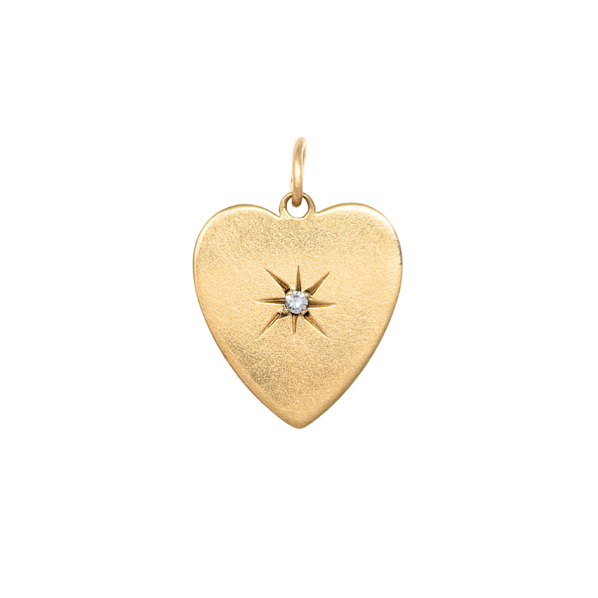 14K Gold & Diamond Heart Charm/Pendant