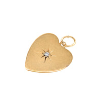 14K Gold & Diamond Heart Charm/Pendant