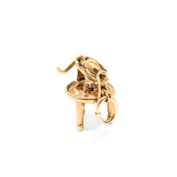 14K Gold Rotisserie Grill Charm (Rotates)