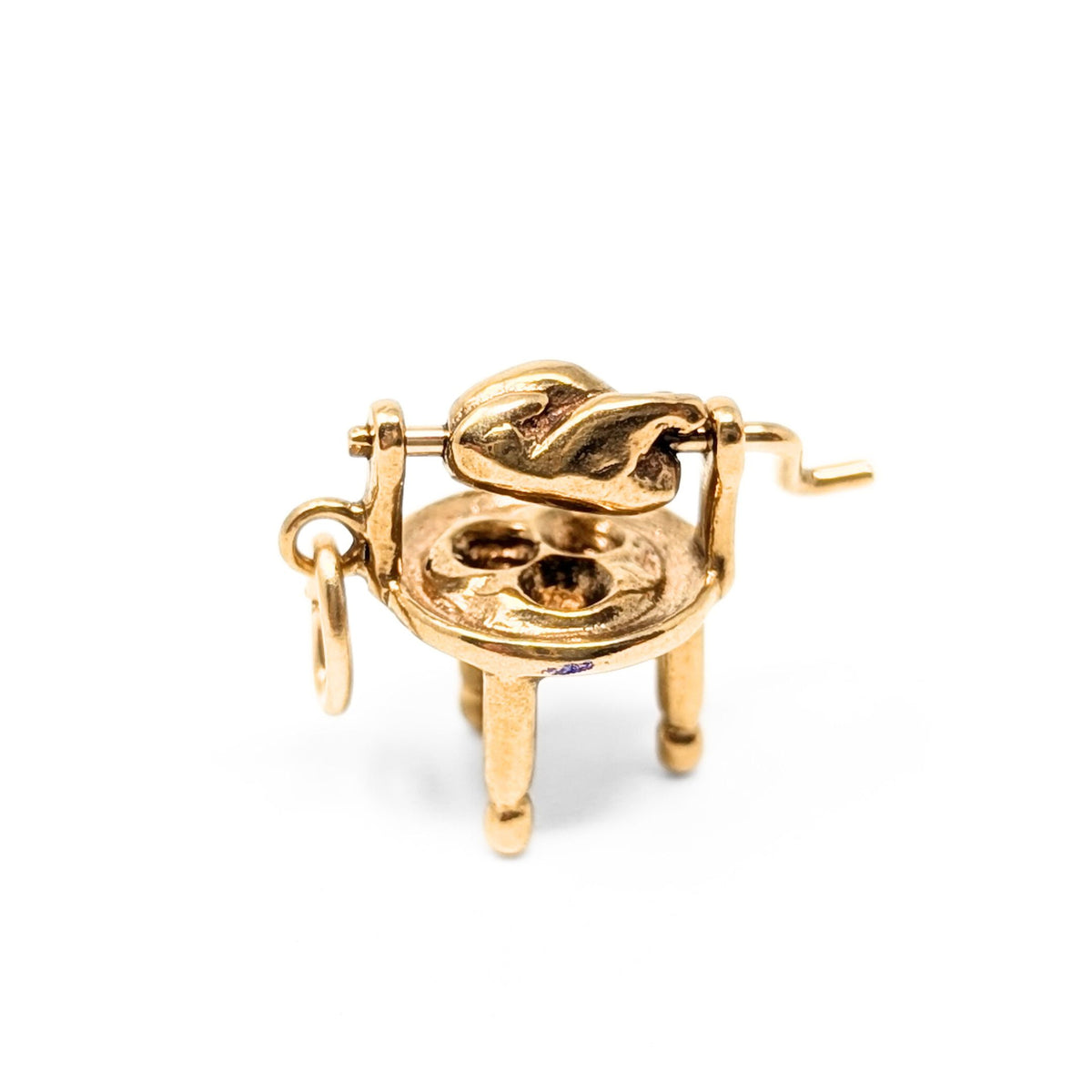 14K Gold Rotisserie Grill Charm (Rotates)