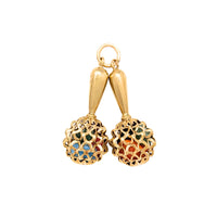 18K Gold Rattling Maracas Charm