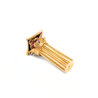 18K Gold Greek Corinthian Column Charm