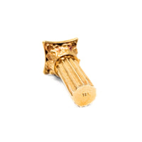 18K Gold Greek Corinthian Column Charm