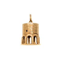 14K Gold Tower W/ Colonnade Charm