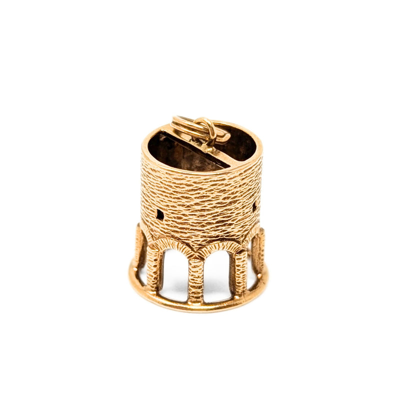 14K Gold Tower W/ Colonnade Charm