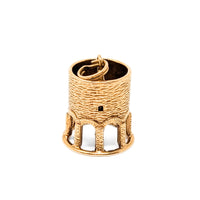 14K Gold Tower W/ Colonnade Charm