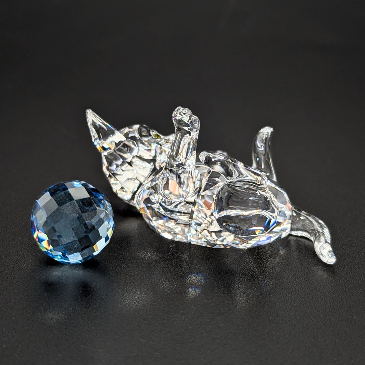 Swarovski Crystal Kitten Lying Figurine (Box & COA)