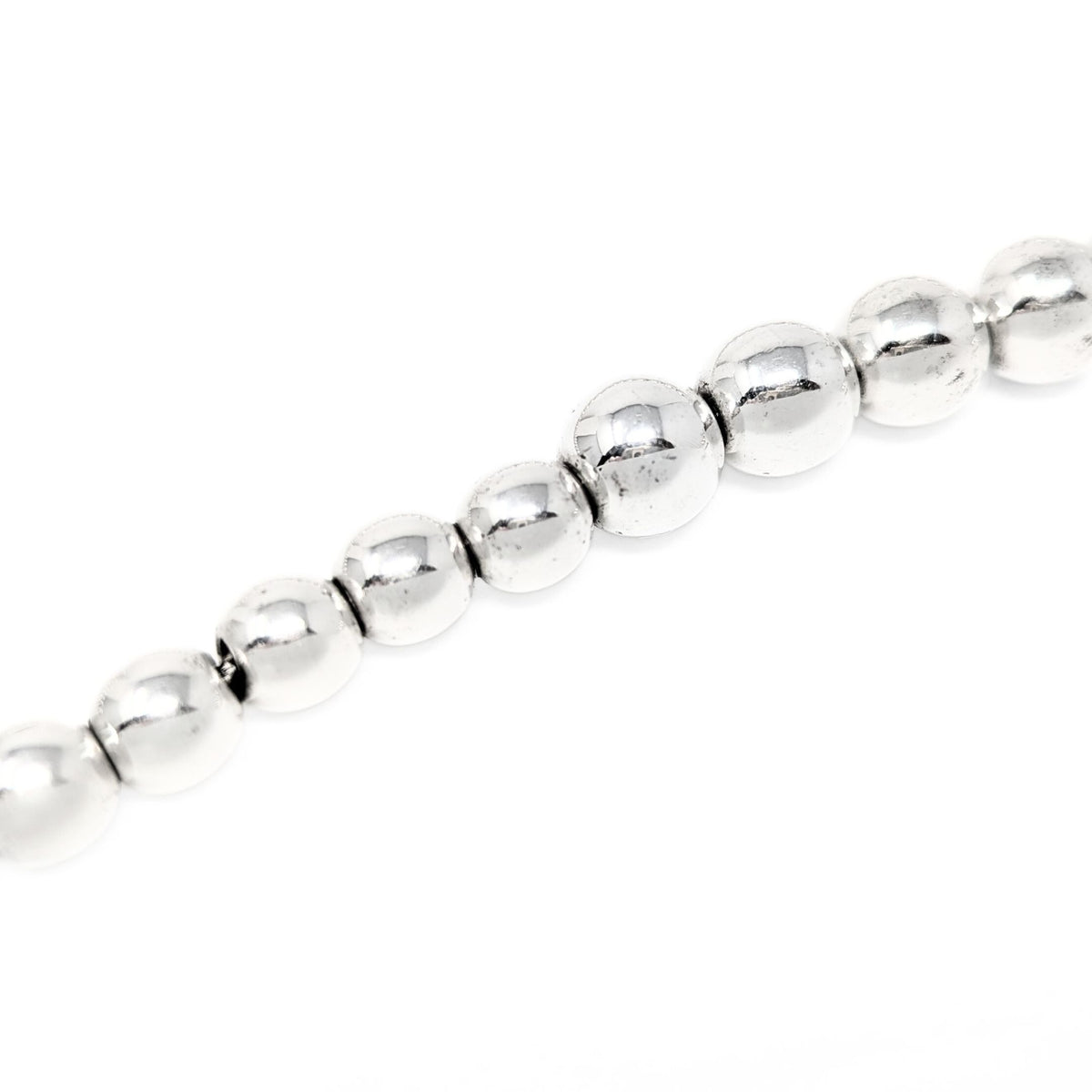 Taxco Sterling Silver 8mm-22mm Graduating Bead 25" Necklace