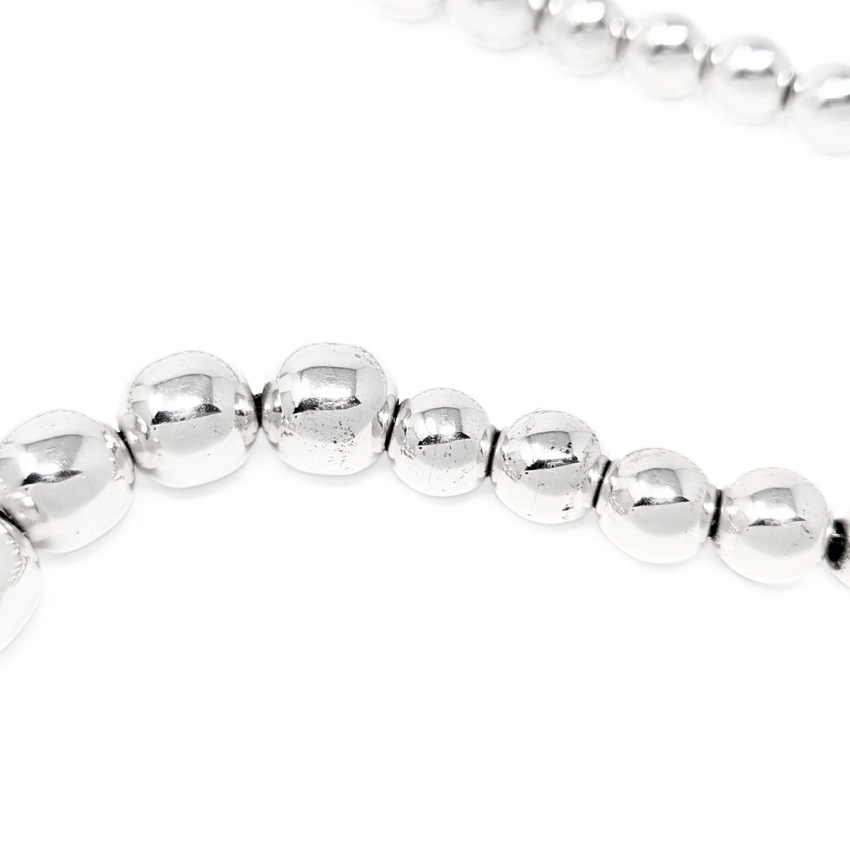 Taxco Sterling Silver 8mm-22mm Graduating Bead 25" Necklace