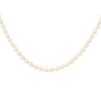 Vintage 16" 6mm Pearl Necklace w/ Sterling Silver Clasp