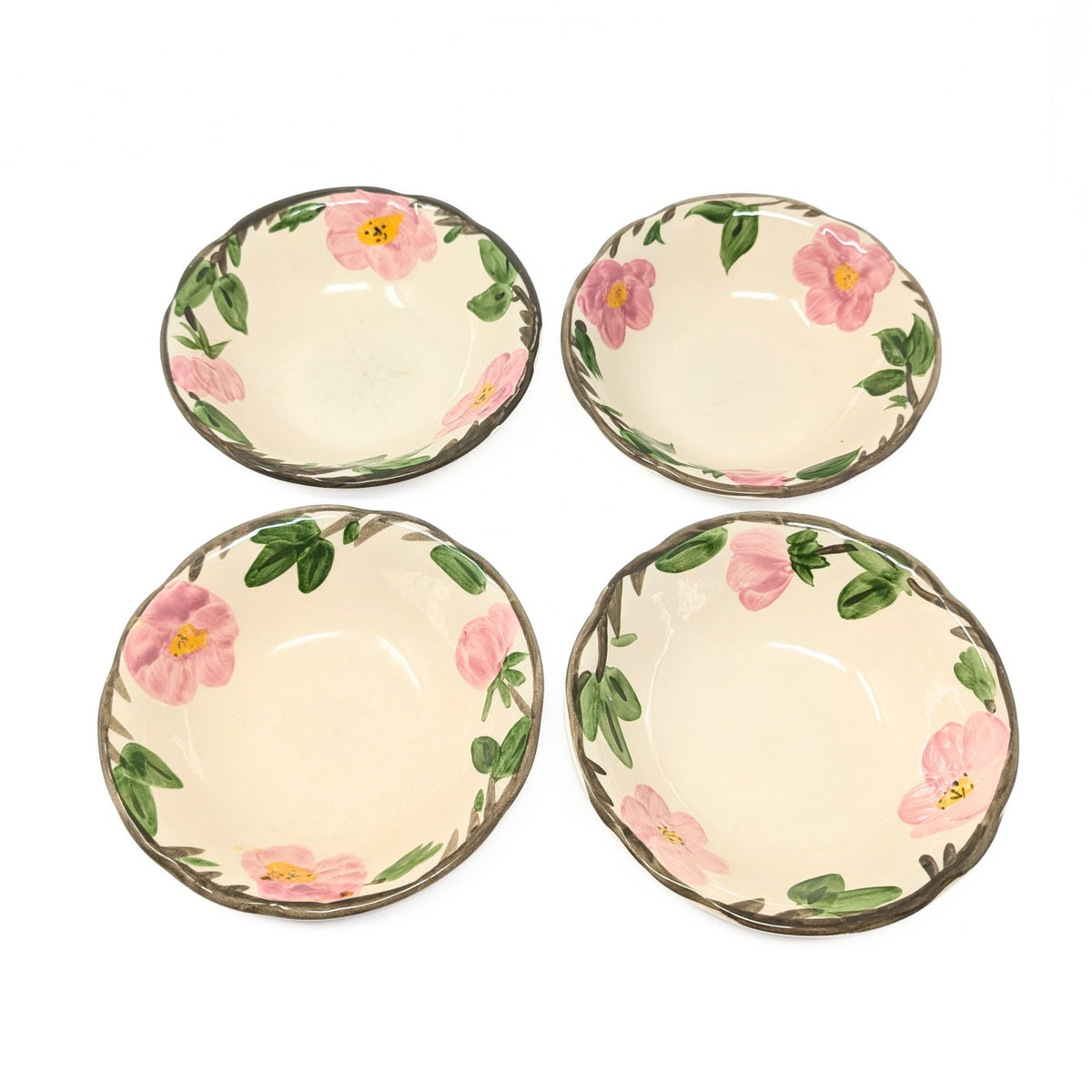 Franciscan "Desert Rose" (4) Bread Plates & (4) Cereal Bowls