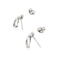 14K White Gold Figurine-8 Diamond Drop Earrings