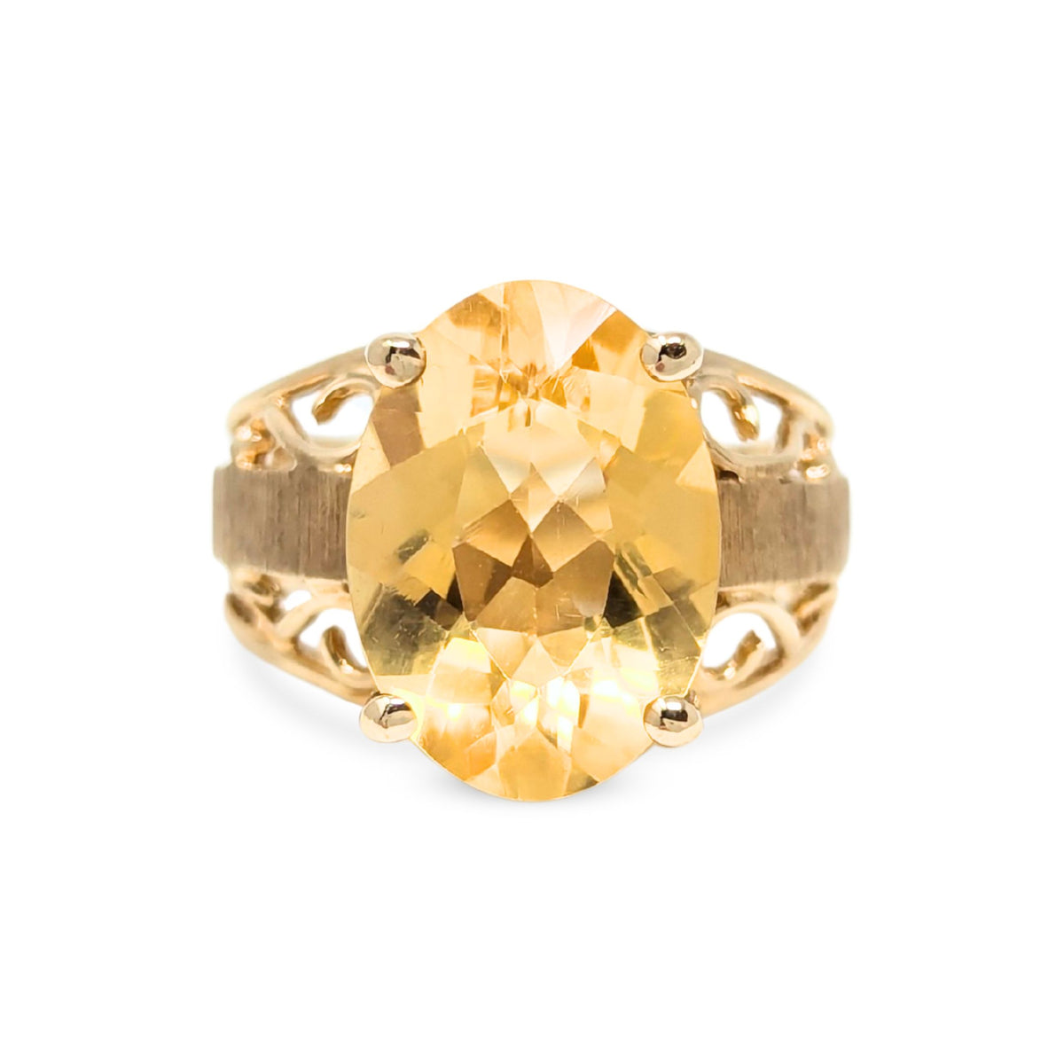 10K Gold Citrine Ring - Size 6