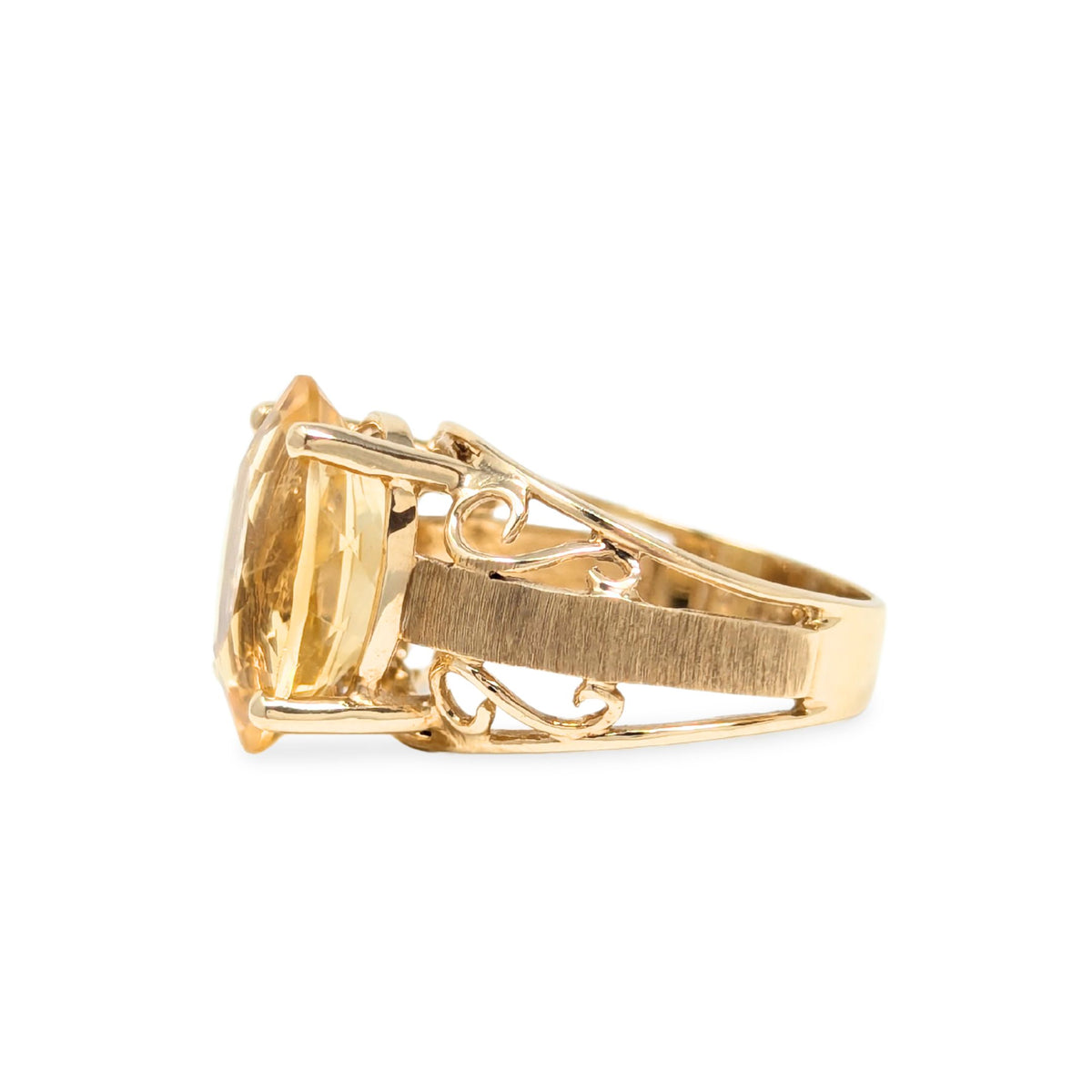 10K Gold Citrine Ring - Size 6