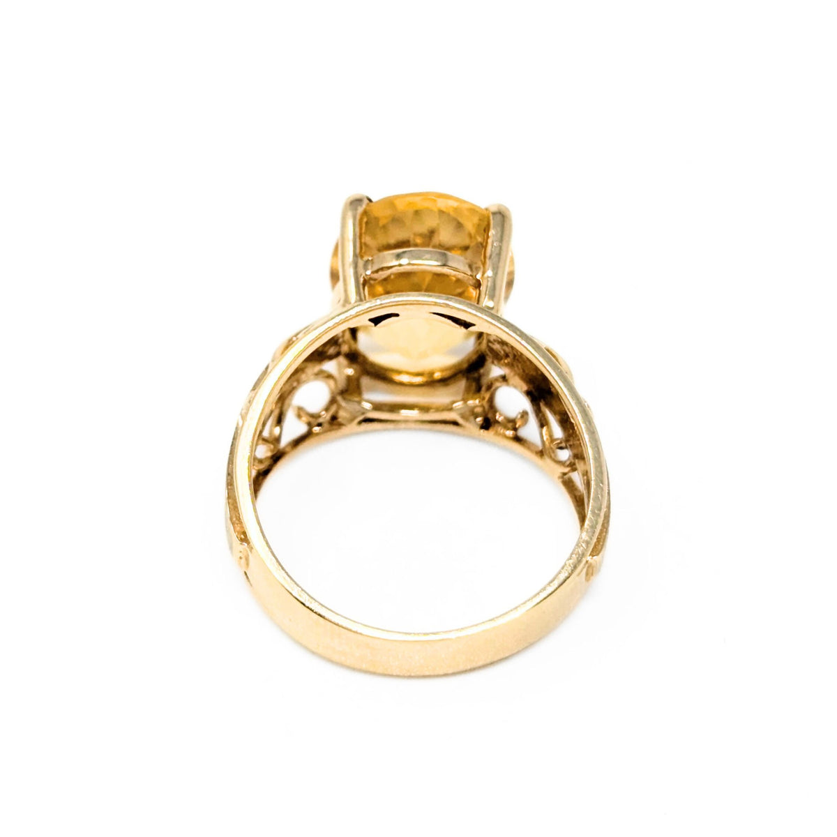 10K Gold Citrine Ring - Size 6