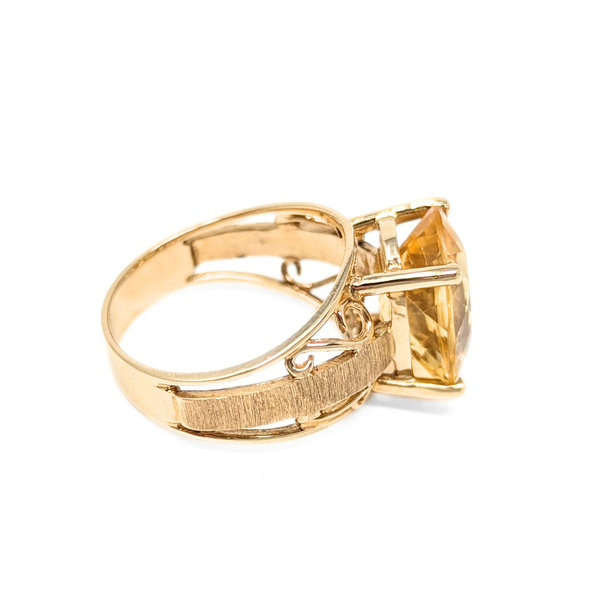 10K Gold Citrine Ring - Size 6