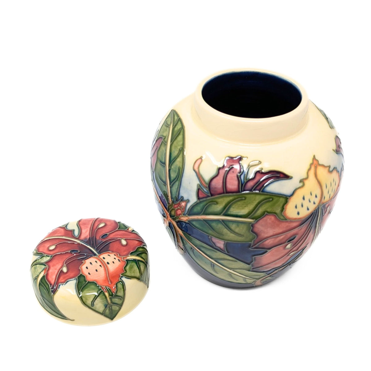 Vintage Moorcroft Pottery "Simeon" Ginger Jar, Designer Phillip Gibson