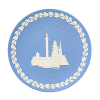 Wedgwood Blue Jasperware 1970 & 1971 London Landmark Christmas Plates (2)