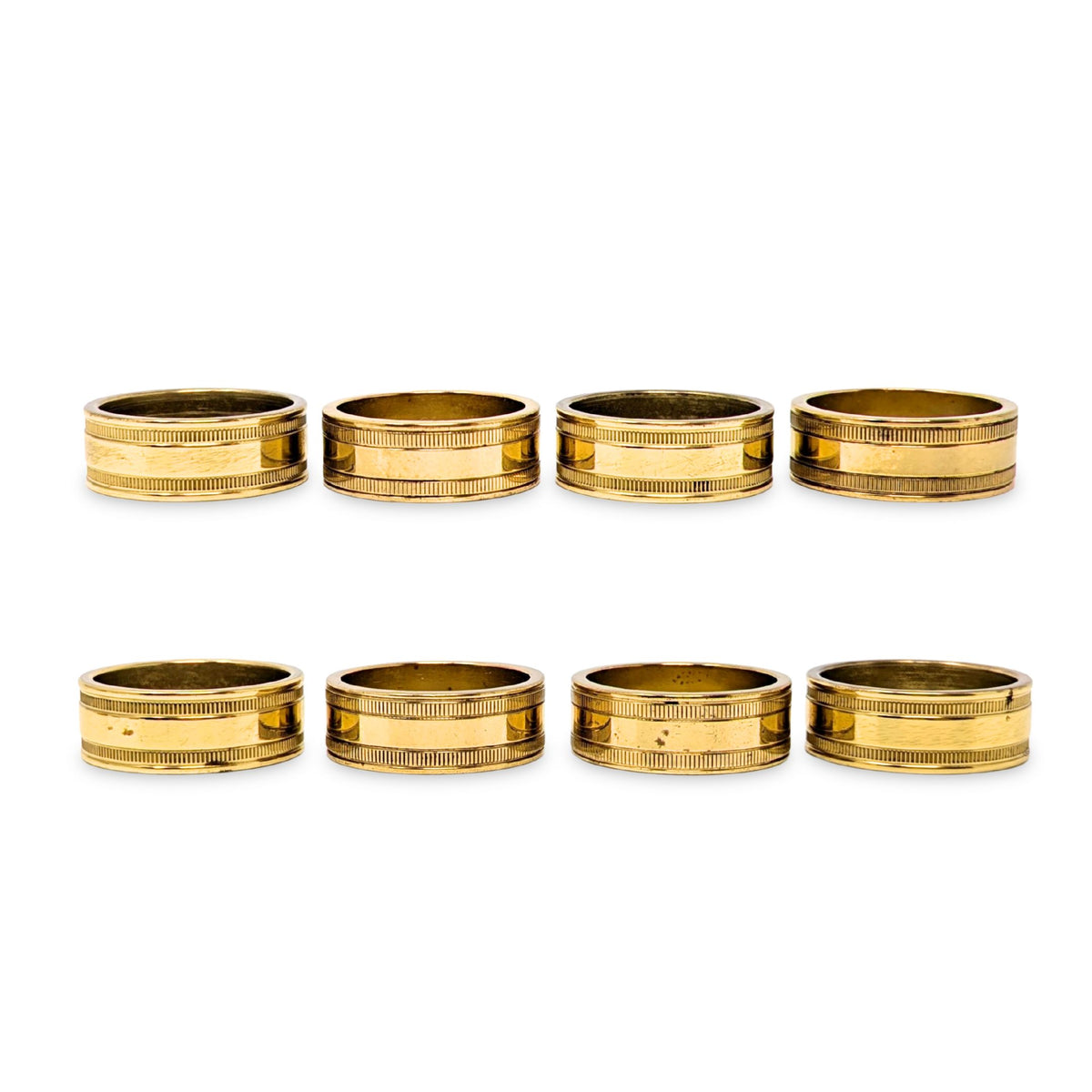 Virginia Metalcrafters Solid Brass Napkin Rings (8)