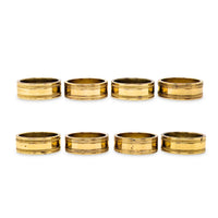 Virginia Metalcrafters Solid Brass Napkin Rings (8)