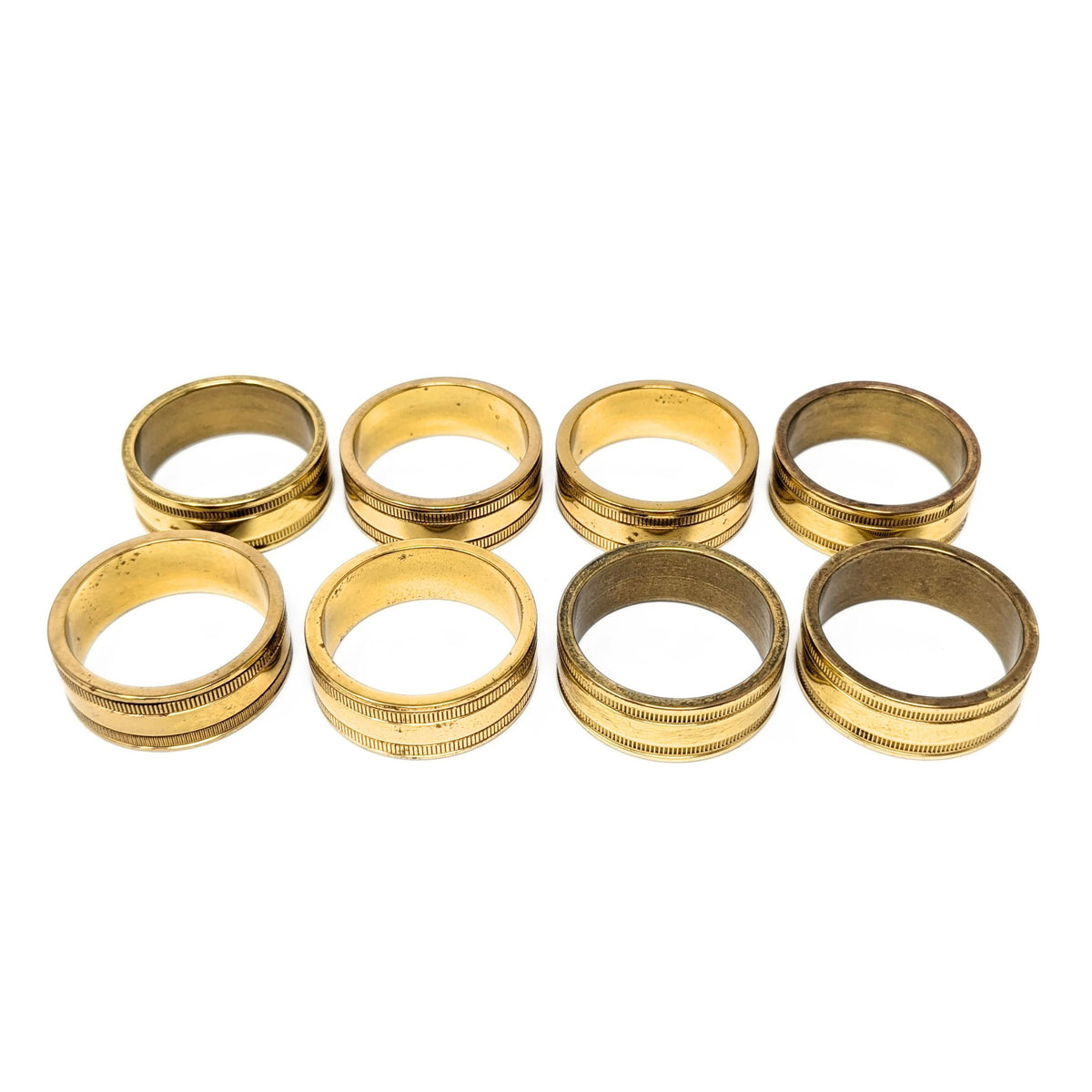 Virginia Metalcrafters Solid Brass Napkin Rings (8)