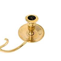 Colonial Style Cast Brass 2-Arm Candle Sconce